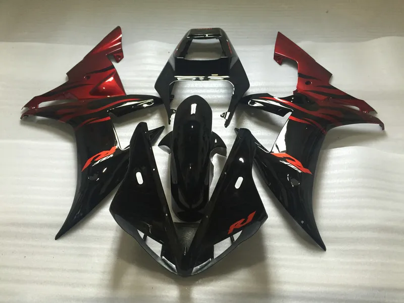 Комплект обтекателей для мотоцикла YZFR1 02 03 YZF R1 2002 2003 yzfr1 YZF1000 Горячий красный