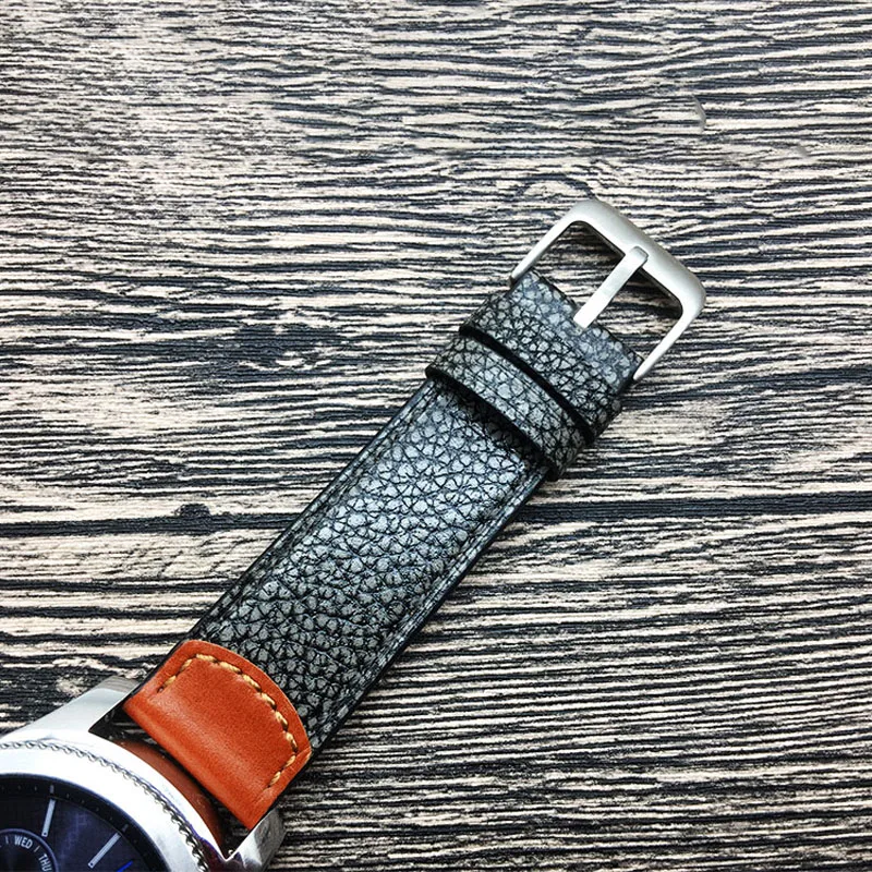 Роскошный ремешок для наручных часов 22 мм Samsung Gear S3 простой кожаный Huawei Watch 2Pro