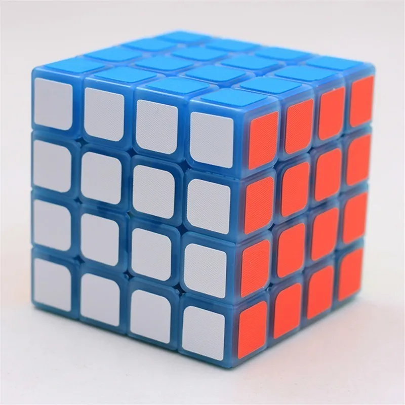 4X4X4 серебристый Зеленый Магический кубик neo Cube четыре действия волшебный Alpinia