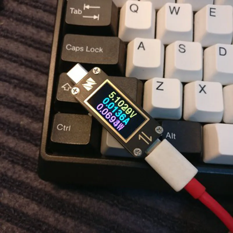 USB-тестер напряжения измеритель тока 5 А Тип C 12 В 24 OLED цифровой дисплей вольтметр