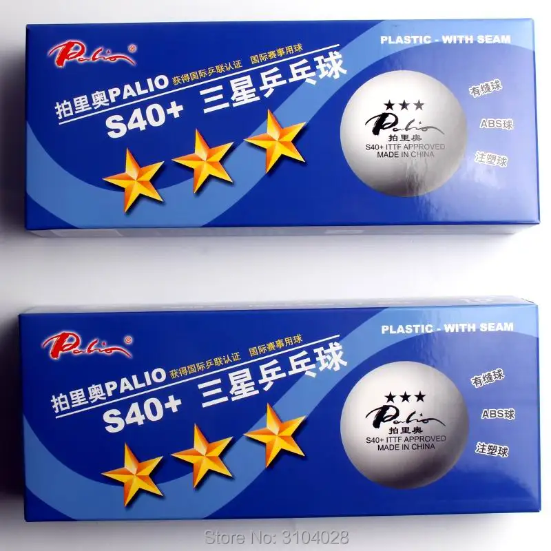 20balls Palio official S40+ plastic with seam 3stars table tennis ball ITTF APPROVED ABS ball international ball ping pong balls