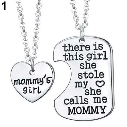 Ожерелья цепочки с кулоном для мамы и папы 1 комплект 2 шт.|chain necklace|girl pendantdaddys girl |