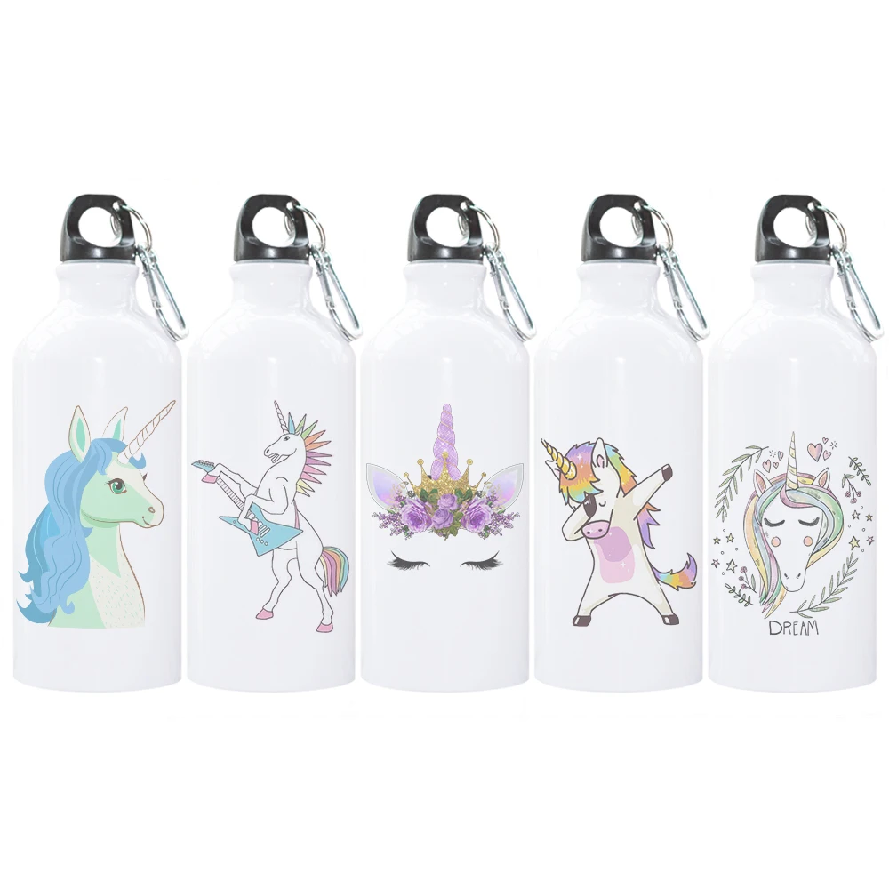 

Unicorn Photo Sport Water Bottle Birthday Present Creative Unicorn Printing Gift Bottle Cheap Camping Biking Aluminum Bottle