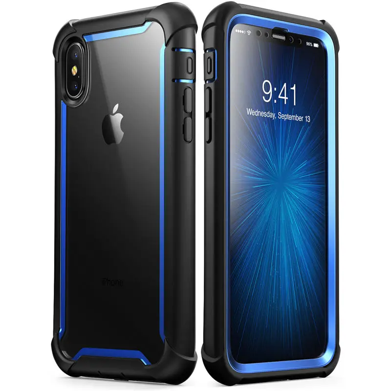 Чехол для iphone Xs Max, 6,5 дюймов,, Серия i-Blason Ares, полный корпус, прочный, прозрачный, бампер, чехол со встроенной защитной пленкой