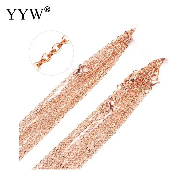 10 шт./лот цепочки из нержавеющей стали цвета розового золота/стали | Украшения и