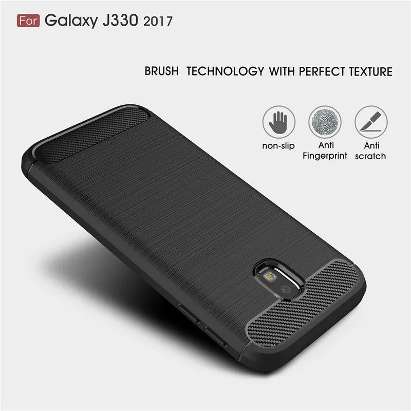 Whyes для Samsung Galaxy J3 2017 чехол J330 из углеродного волокна мягкий ТПУ тяжелый