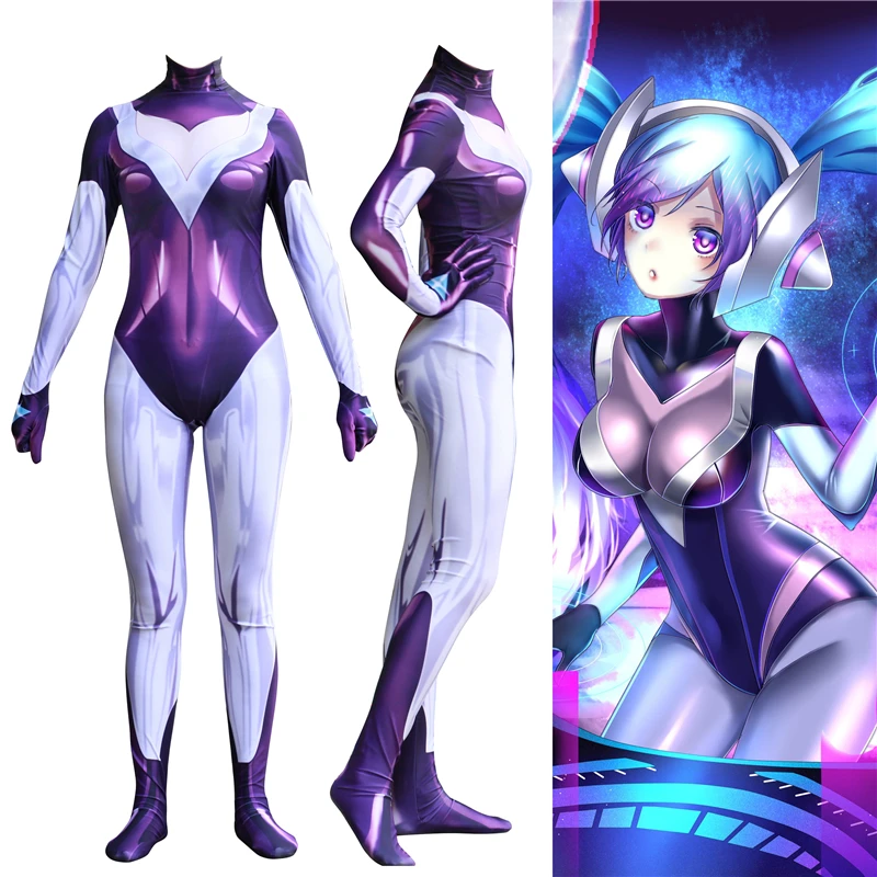 2018 костюмы на Хэллоуин LOL DJ SONA маскарадные ограниченная серия облегающие