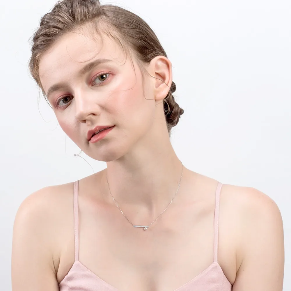ORSA JEWELS Новое поступление бар& подвеска из перламутровой жемчужины ожерелье для женщин 925 серебро ожерелье модные вечерние ювелирные изделия SN152