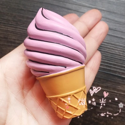 purple ice cream Искусственная Еда моделирование бар мороженое холодильник стикер магнитной пасты украшение на холодильник - Цвет: purple ice cream