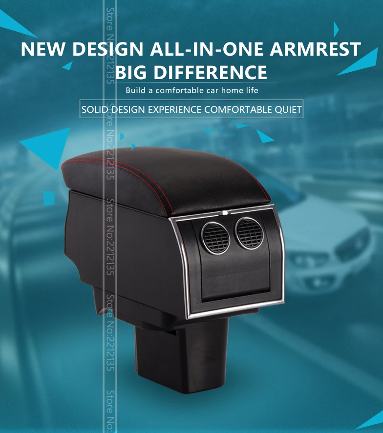 Подлокотник Dicount для HYUNDAI, новинка, VERNA SOLARIS,,,, центральный подлокотник, 8 USB, консоль, коробка с подстаканником, автомобильные аксессуары