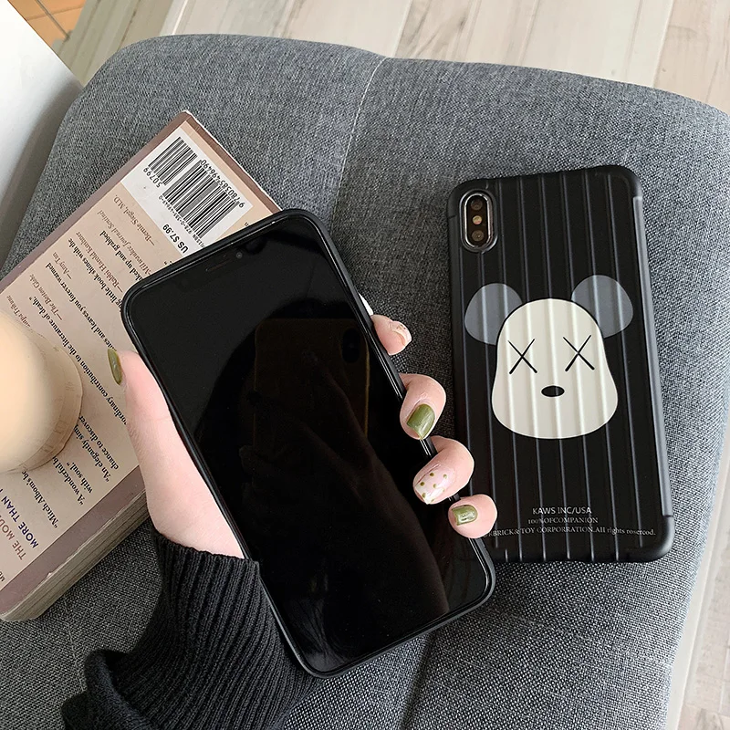 Милый XX Eyes Bear для iPhone Xs XR Max мобильный телефон оболочка iPhone6s 7 8 Plus изогнутая