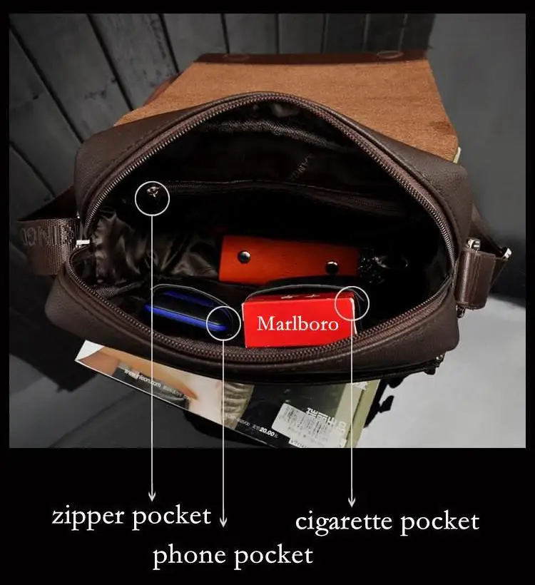 Новинка 2019 Брендовые мужские сумки мессенджеры большая акция кожаные через