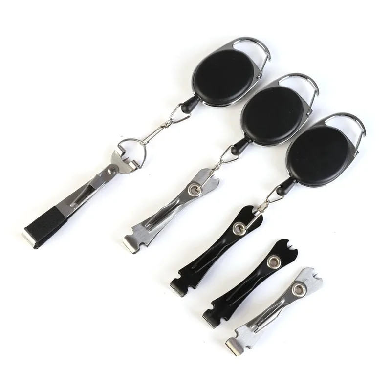 

Quick Knot Tool Fly Fishing Nipper Fly Line Cutter Clippers Snips Fast Tie Nail Knotter with Retractor Fishing Tackle Tools high
