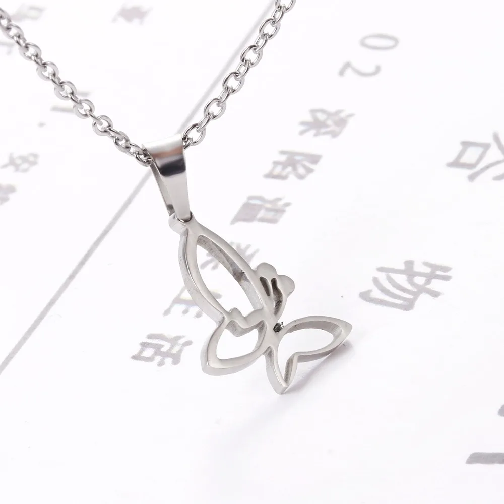 Everfast 1 шт. милый маленький бабочка кулон о цепи Чокеры Подвески насекомых Bijoux