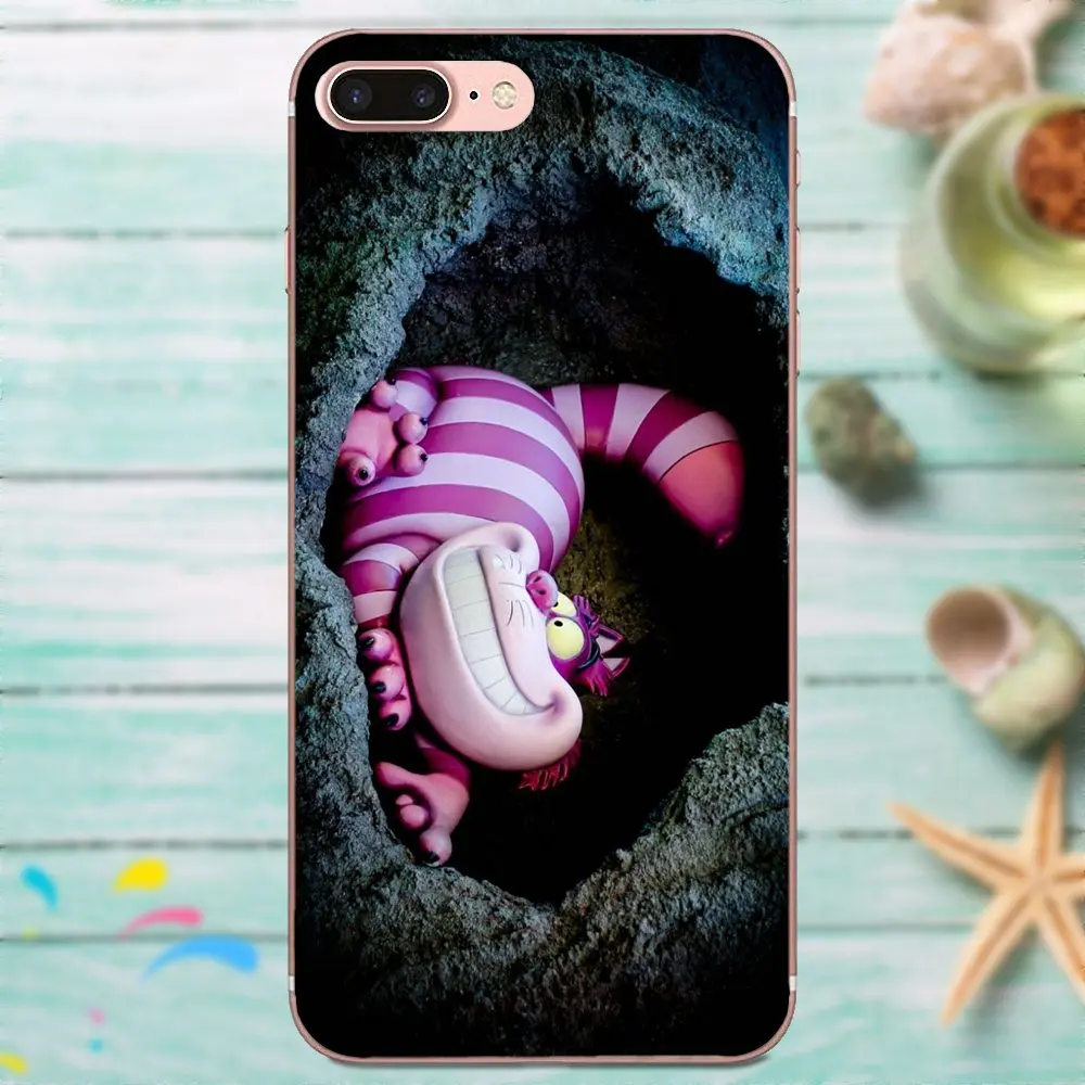 TPU Print Case Purple Pink Alice Cheshire Cat For LG G4 G5 G6 K4 K7 K8 K10 2017 V10 V20 V30 Stylus Nexus 5 5X G2 G3 mini spirit | Мобильные
