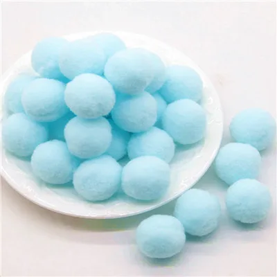 25 Light blue Помпон 25 мм мягкий Круглый Помпон 2,5 см меховой шар для детских поделок сделай сам ручная работа фестиваль швейная одежда украшение для дома 20 г - Цвет: 25 Light blue