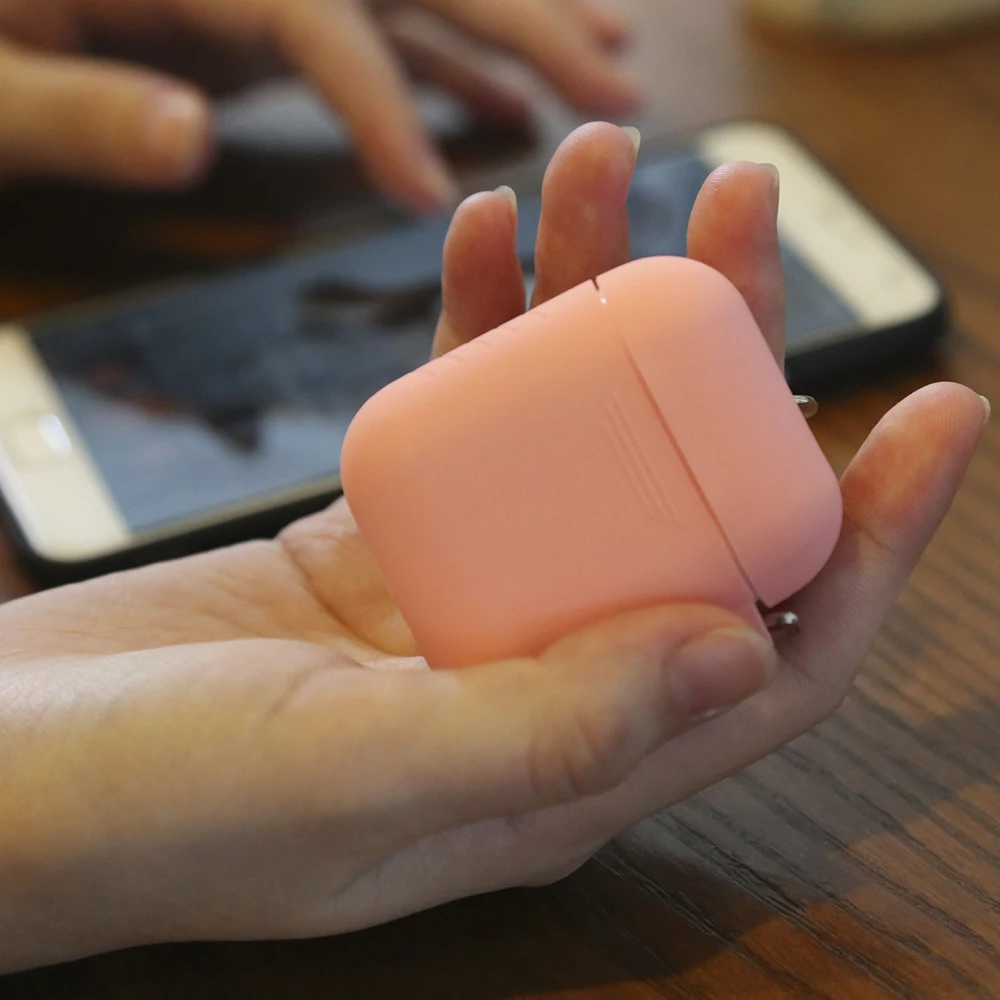 BUBM AirPods Case Protective Silicone Cover and Skin Perfect Fit for Apple Airpods Charging with Hand rope Carabiner | Электроника