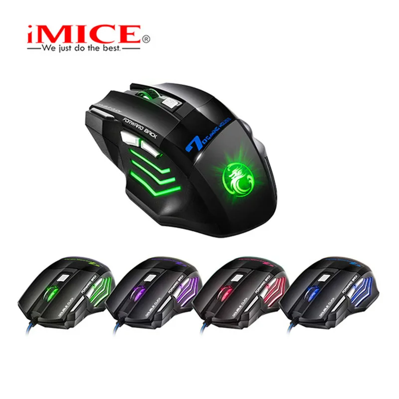 

iMice Wired Gaming Keyboard Imitation Mechanical Keyboard LED Backlit USB X7 Gaming Mouse Gamer Keyboard for PC Desktop Computer