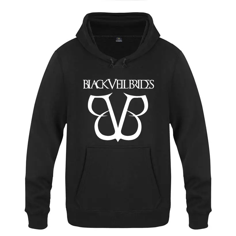 Мужской флисовый пуловер Черный свитшот с капюшоном и флисовой подкладкой