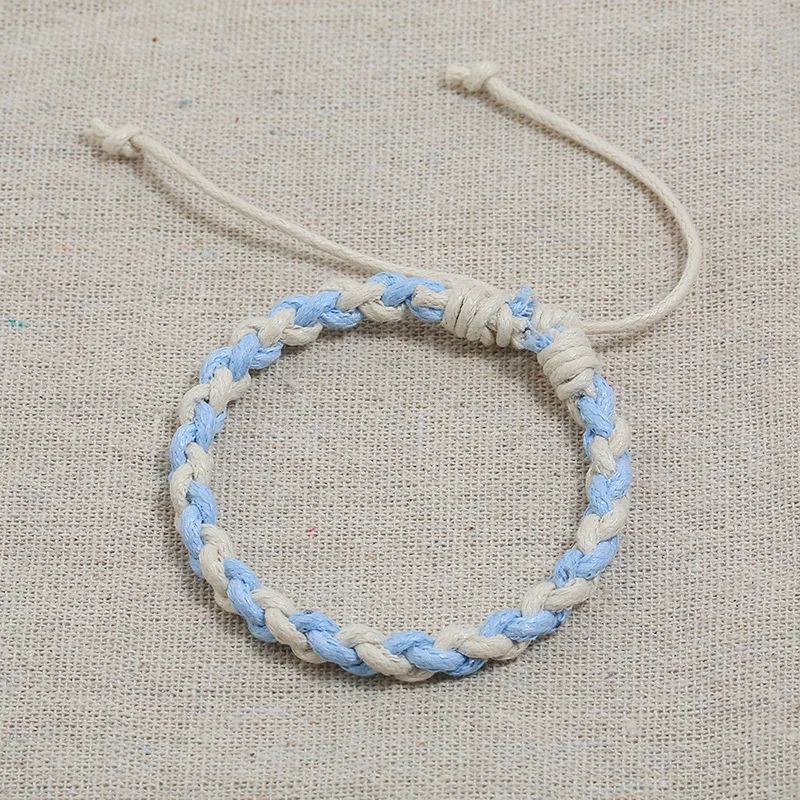 2019 простой многоцветный плетеный кожаный браслет для мужчин и женщин ручной