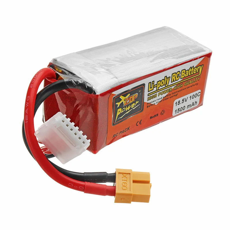 ZOP POWER 18 5 V 1500mAH 100C 5S Lipo аккумуляторная батарея с разъемом XT60 для FPV Racing Drone Frame Part