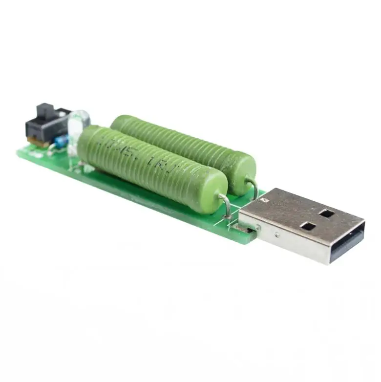 USB мини-разрядный нагрузочный резистор 2A/1A с переключателем 1A зеленый светодиод