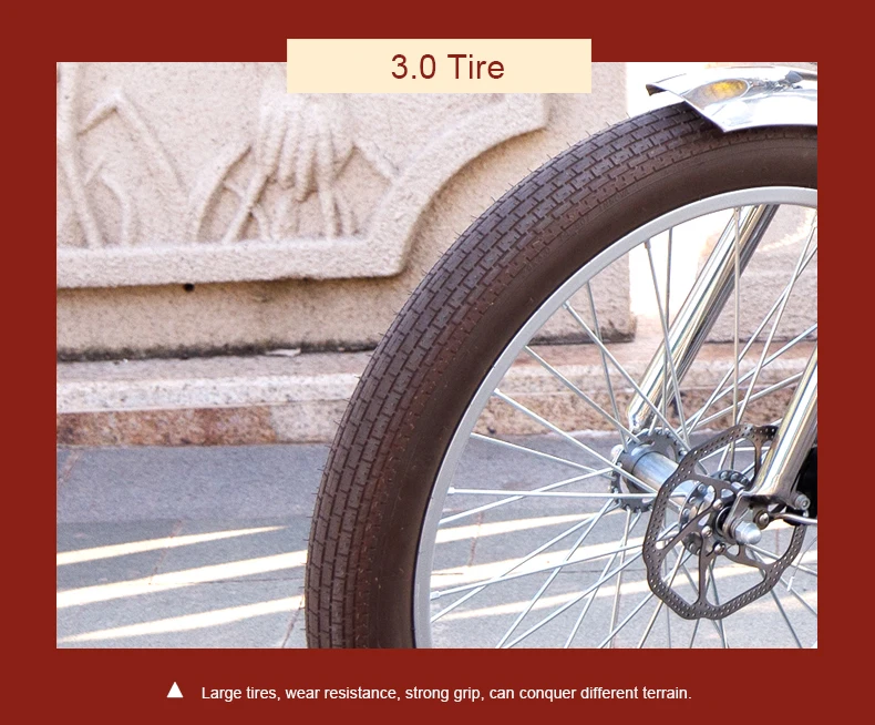 26 дюймов fat ebike ретро Электрический велосипед 48V500W высокоскоростной мотор 26*3,0 fat шины городской электровелосипед литиевая батарея кожаный велосипед