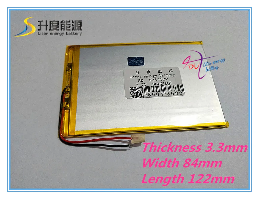 3384122 3.7V 3600mah Lithium Tablet polymer battery with Protection Board For PDA PCs Digital Pro | Компьютеры и офис