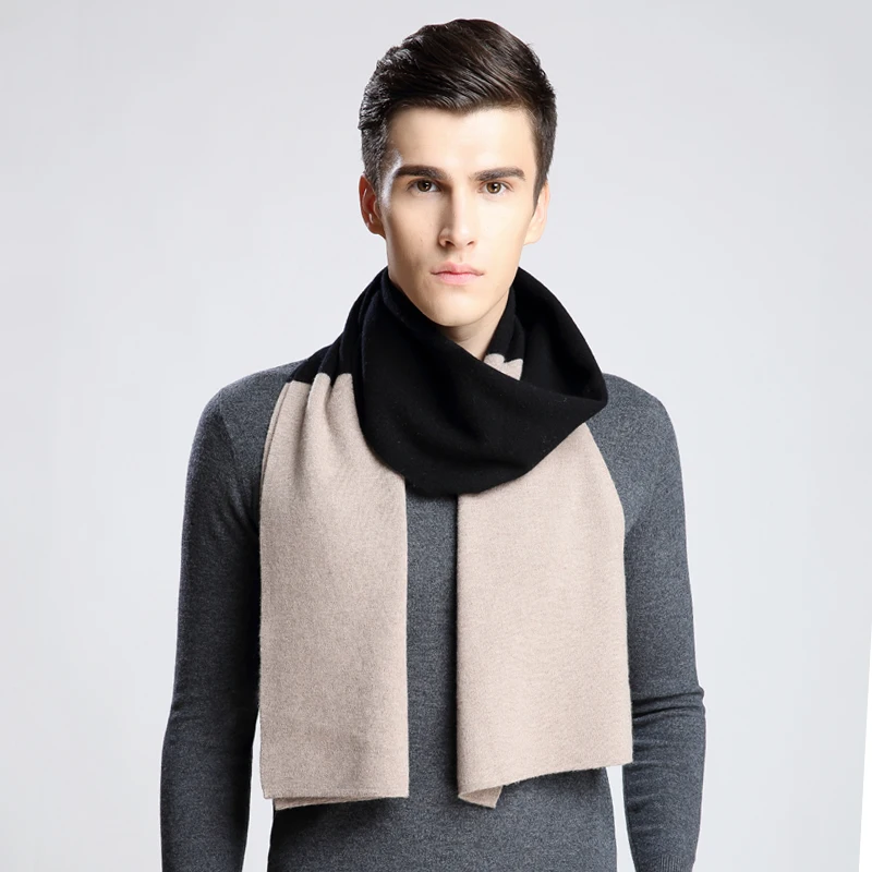 Модный зимний мужской шарф длинный шерстяной клетчатые шарфы для мужчин осенний
