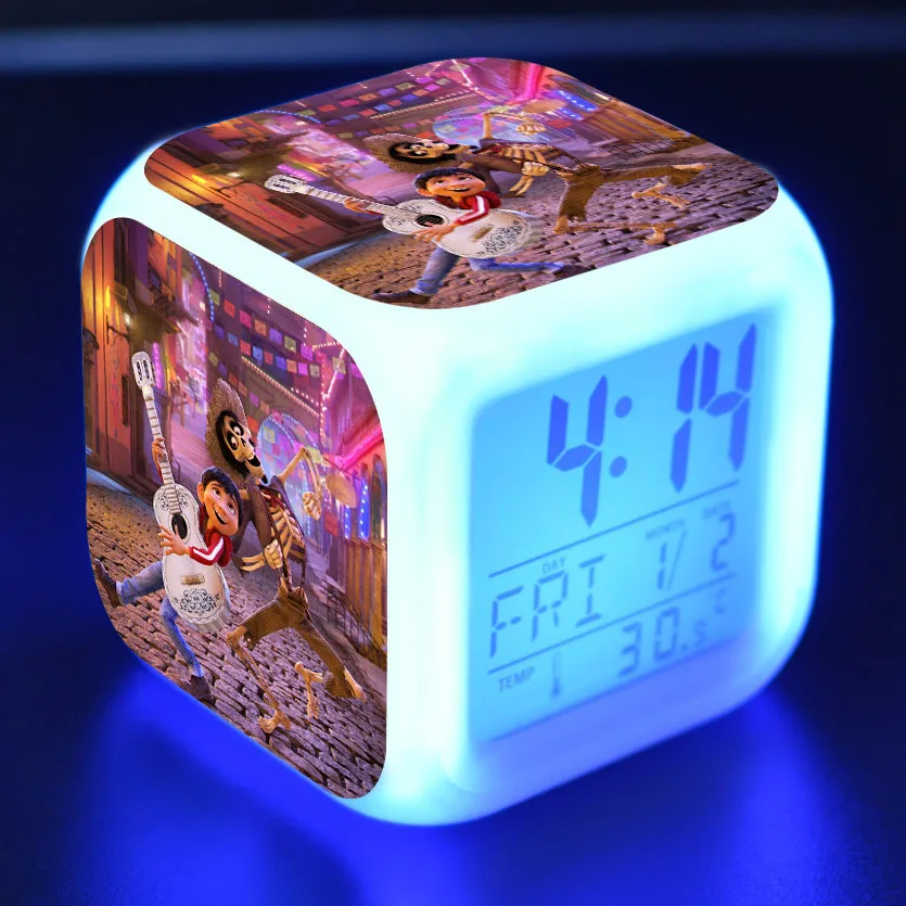 1 Мультяшный будильник для мальчиков детские игрушки Led reloj будильник, цифровой Электронные часы с будильником Пробуждение свет стол reveil wekker - Цвет: 1
