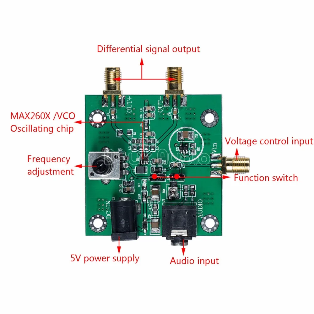 MAX2606 VCO RF модуль передатчика аудио в дифференциальном/одинарный выход|Печатные