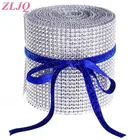 ZLJQ 1 ярд блестящий золотой бриллиант Стразы сетчатая лента Хрустальная Обрезка обертка рулон пирог на день рождения или свадьбу Ваза подсвечник Декор