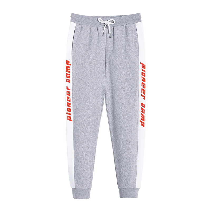 AZZ902005 Gray Пионерский лагерь, полосатые мужские спортивные штаны с принтом, уличная одежда, мужские спортивные штаны с эластичной резинкой на талии, спортивные штаны для мужчин - Цвет: AZZ902005 Gray