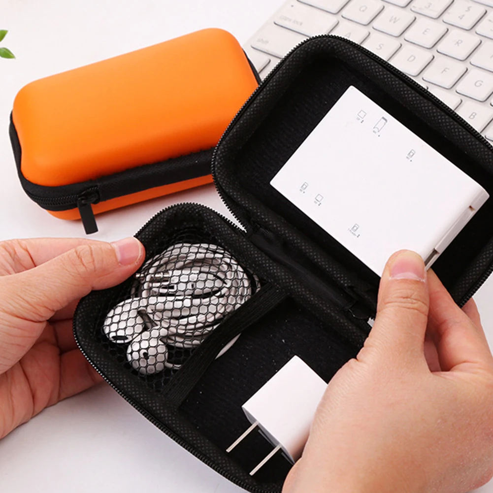 Квадратный прямоугольник нейлоновый Кошелек для монет USB диск наушники сумка для хранения Органайзер чехол