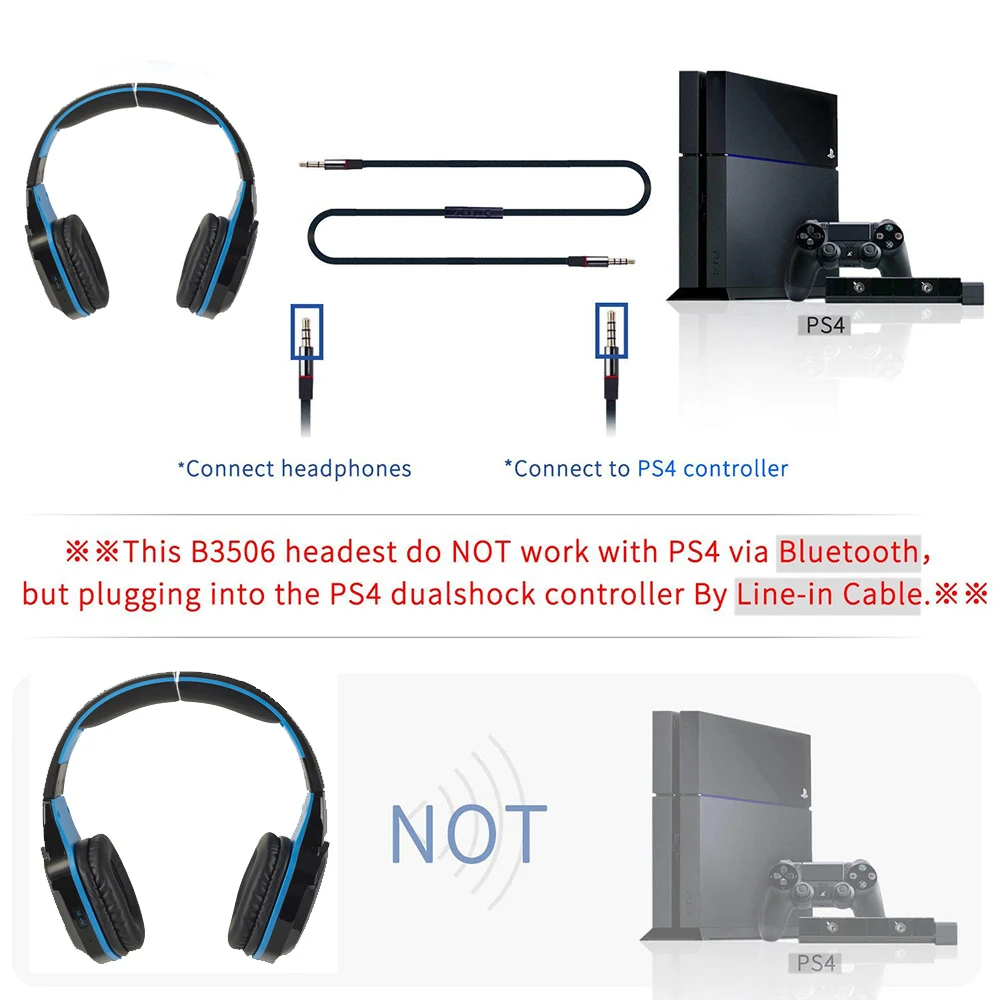 KOTION EACH B3505 беспроводные Bluetooth наушники игровые гарнитуры PC Gamer наушники с микрофоном светодиодный светильник для смартфонов