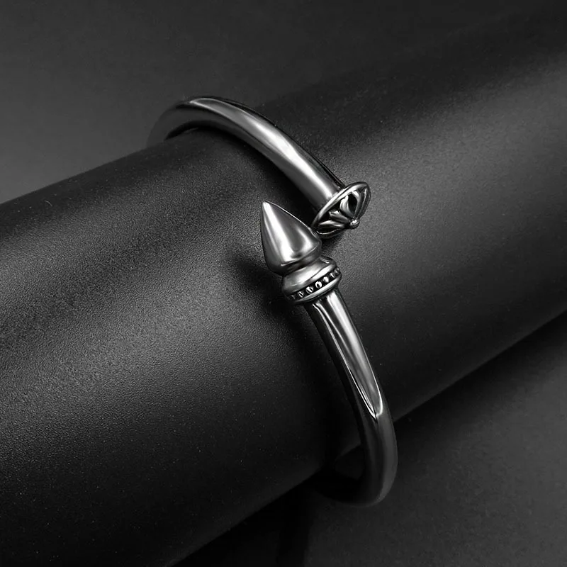 Retro Nail Shape Bangle High Polishing Stainless Steel Bracelet Cuff Bracelets &amp Bangles for Women Vintage Wrist Band Viking | Украшения
