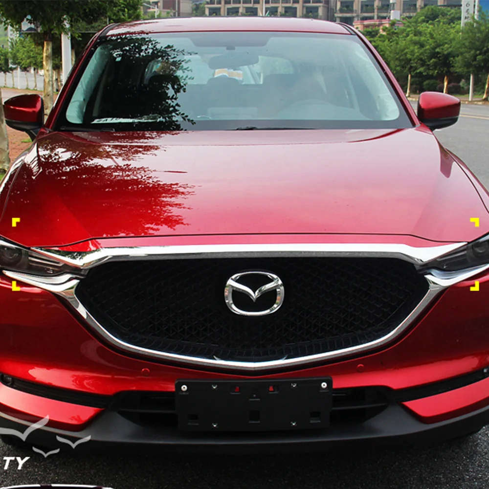 Подходит для Mazda CX-5 CX5 ABS Хром Внешний передний двигатель машина решетка верхняя крышка капота отделка автомобиля Стайлинг 1 шт