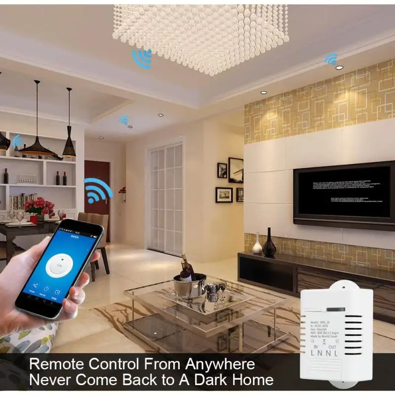 Wi-Fi Умный домашний коммутатор работает с Amazon Alexa Google домашний таймер времени умная сцена 16А 3520 Вт приложение дистанционное управление DS35 2 шт