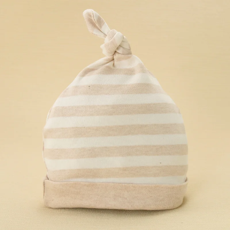 2016 Детская шляпа шапка из органического хлопка в полоску для новорожденных