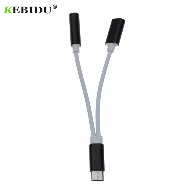 Адаптер для наушников Kebidu с USB Type C на 3 5 мм Huawei P20/Mate 10/Pro Aux аудио наушники зарядный