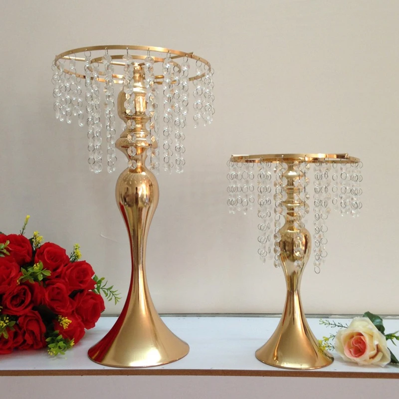 Новое поступление золотой и серебряный Свадебный Хрустальный Настольный