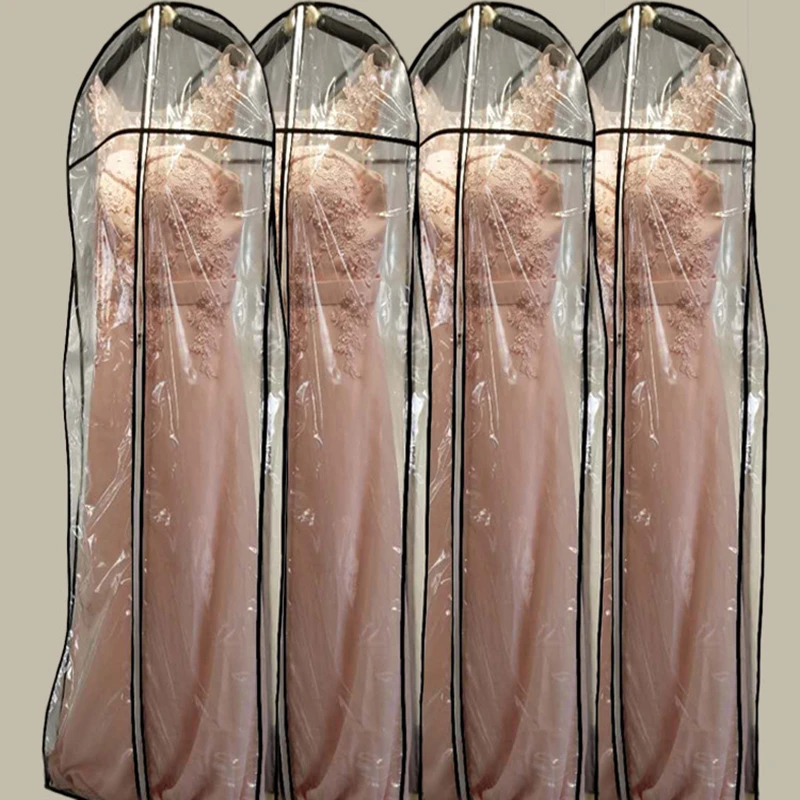 Прозрачный пылезащитный чехол для свадебного платья большие водонепроницаемые