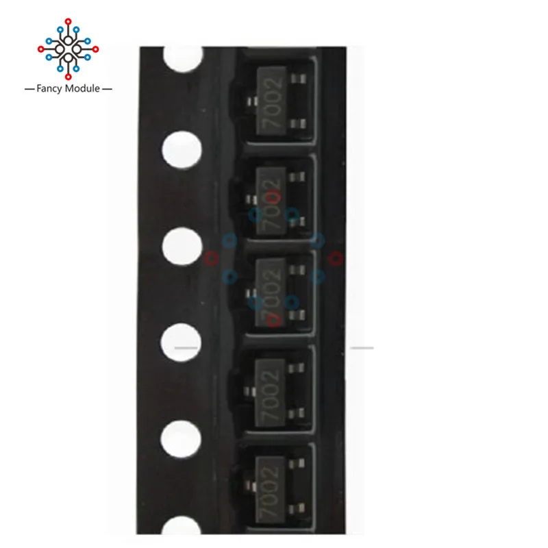 100 шт. 2N7002 702 SOT-23( SMD ) N-Channel 60V 115mA MosFET | Инструменты