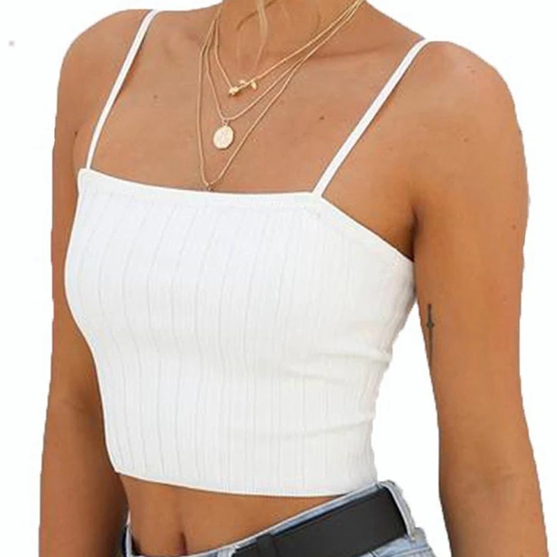 2019 летний женский модный топ без рукавов тонкий топики пикантные топы на тонких