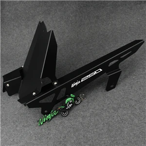 Лазерный Логотип NINJA250 для Kawasaki NINJA 250 зеленый черный GARY защита цепи мотоцикла и заднее крыло комплект брызговиков
