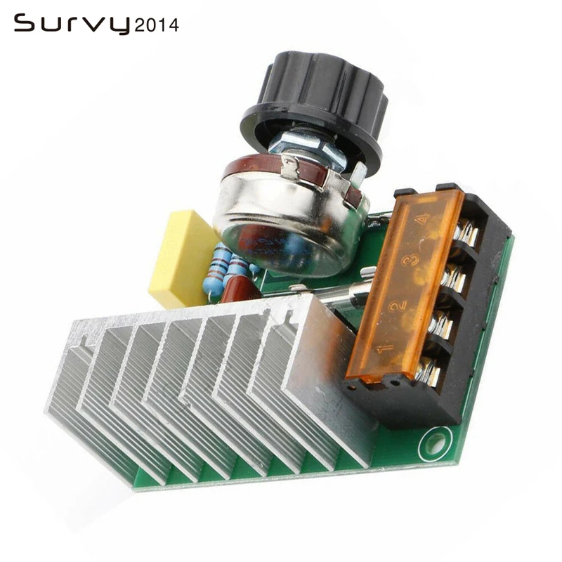 Регулятор напряжения SCR высокого качества AC 220V 4000W с функцией диммирования, регулировки скорости и термостатом для Arduino.