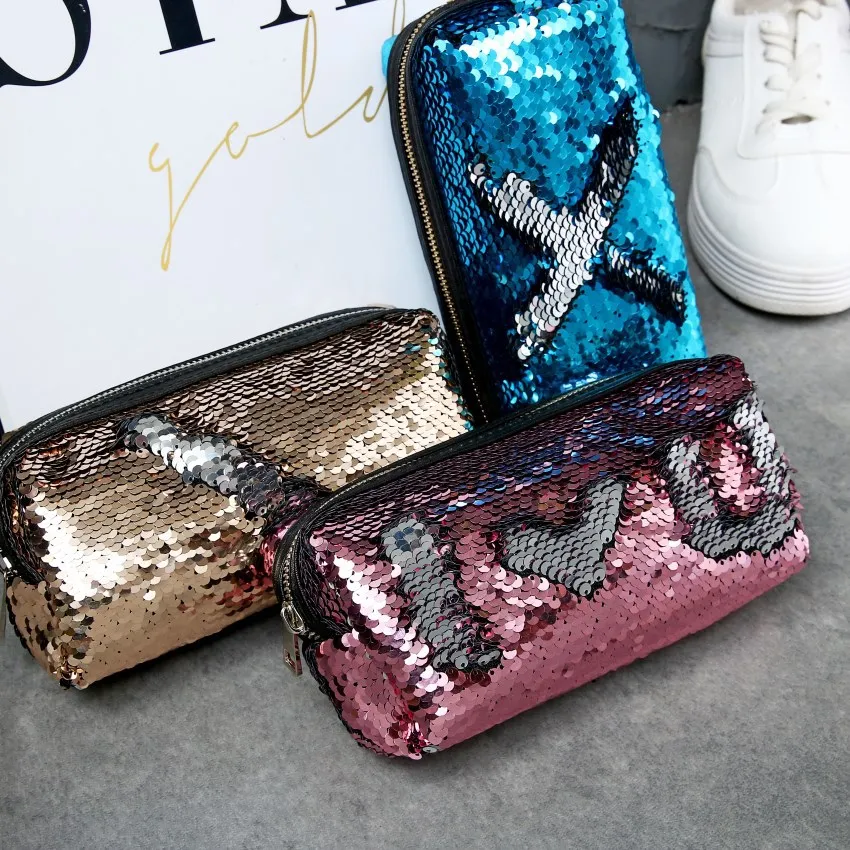 2018 New Sequins pencil case colorful large capacity pencilcase Pencil Bag Kalem Kutusu Student Estojo Escolar Stationery 3027 | Канцтовары