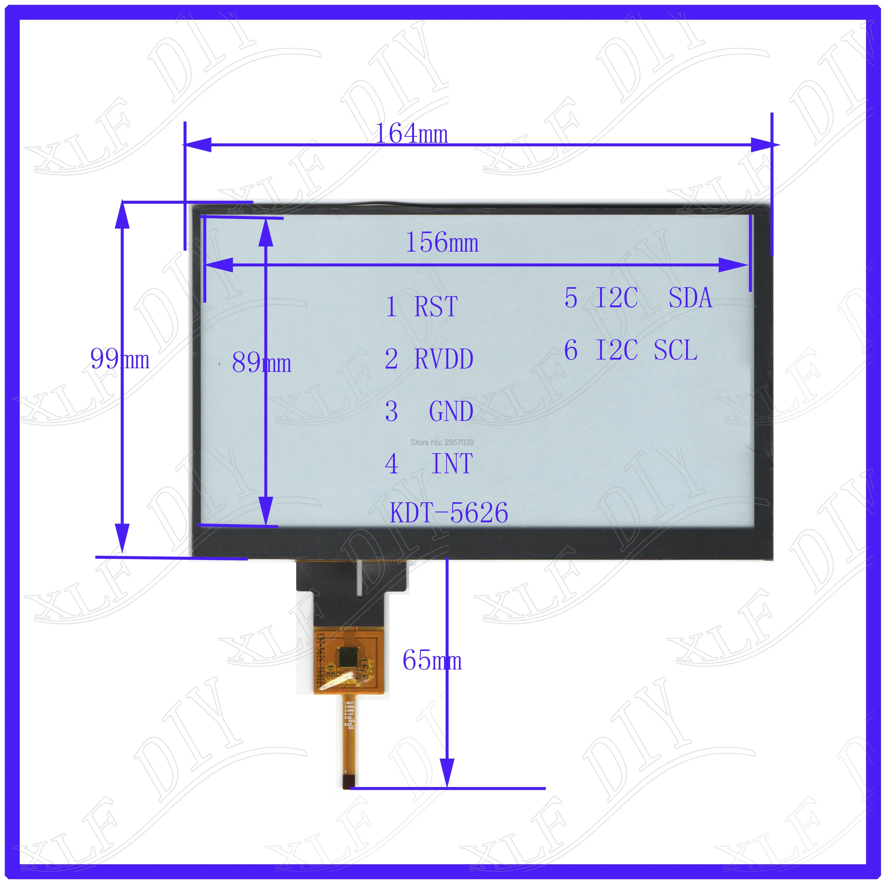 ZhiYuSun KDT 5626 7 дюймовый емкостный экран для GPS автомобиля 164 мм * 99 Сенсорное стекло