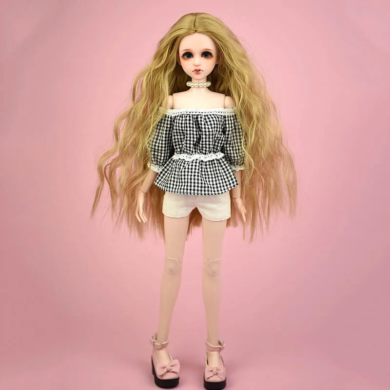 Белые черные клетчатые рубашки модная одежда для 1/4 BJD кукла повседневная 40 50 см