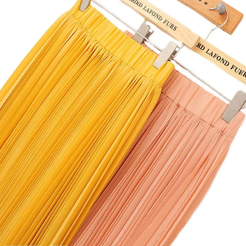 Лидер продаж! Женская плиссированная юбка шифоновая в богемном стиле большие